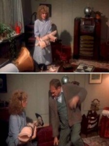 A Christmas Story movie scene with leg lamp
