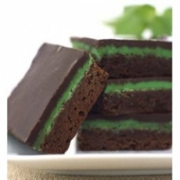 A plate of delicious, chocolate mint brownies