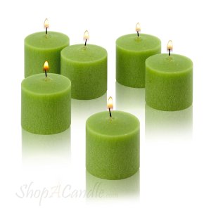 10 Hour Lime Green Unscented Votive Candles Set of 12 | Holly Jolly Holidays