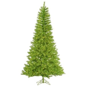 4.5' Pre-Lit Fresh Lime Green Tinsel Artificial Christmas Tree - Lime Green Mini Lights | Holly Jolly Holidays