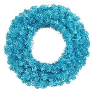 Vickerman 14753 - 30" Sky Blue 70 Teal Lights Christmas Wreath