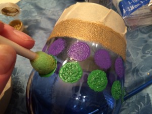 Hand Painted Mardi Gras Wine Glass Tutorial-STEP_FOUR