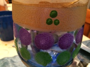 Hand Painted Mardi Gras Wine Glass Tutorial-STEP SIX (A)