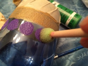 Hand Painted Mardi Gras Wine Glass Tutorial-STEP_THREE