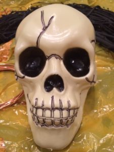 Black Sharpie Outline on Skull