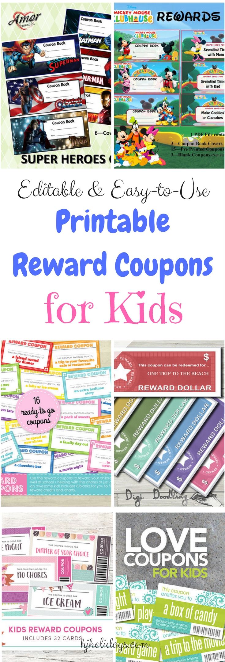 Editable and Easy-to-Use Printable Reward Coupons for Kids