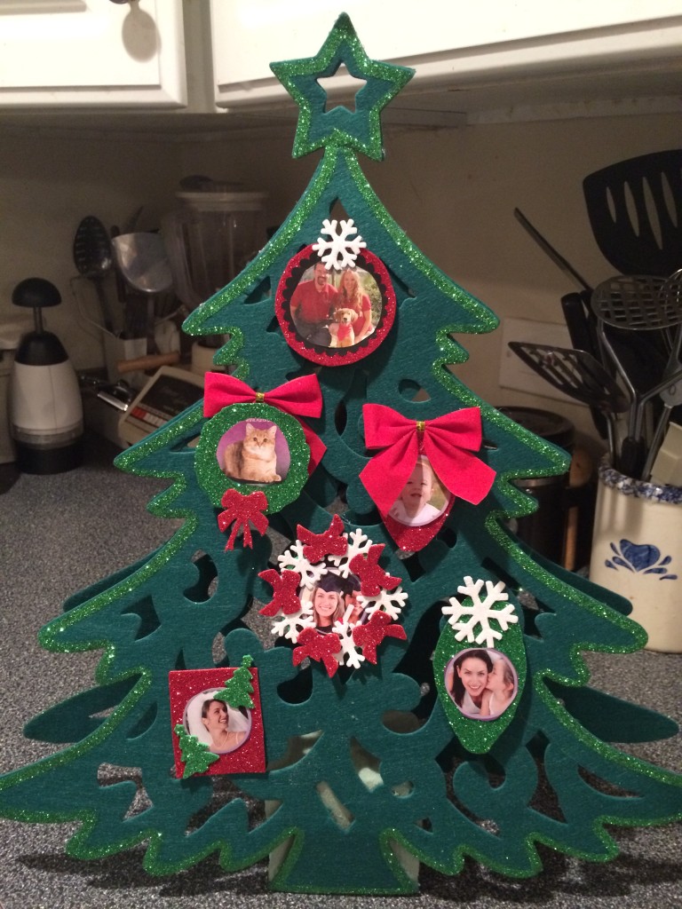 Finished DIY Photo Christmas Tree