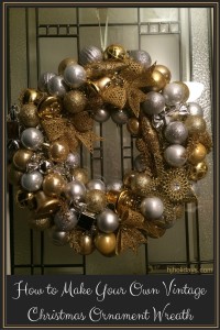 How to Make Your Own Vintage Christmas Ornament Wreath