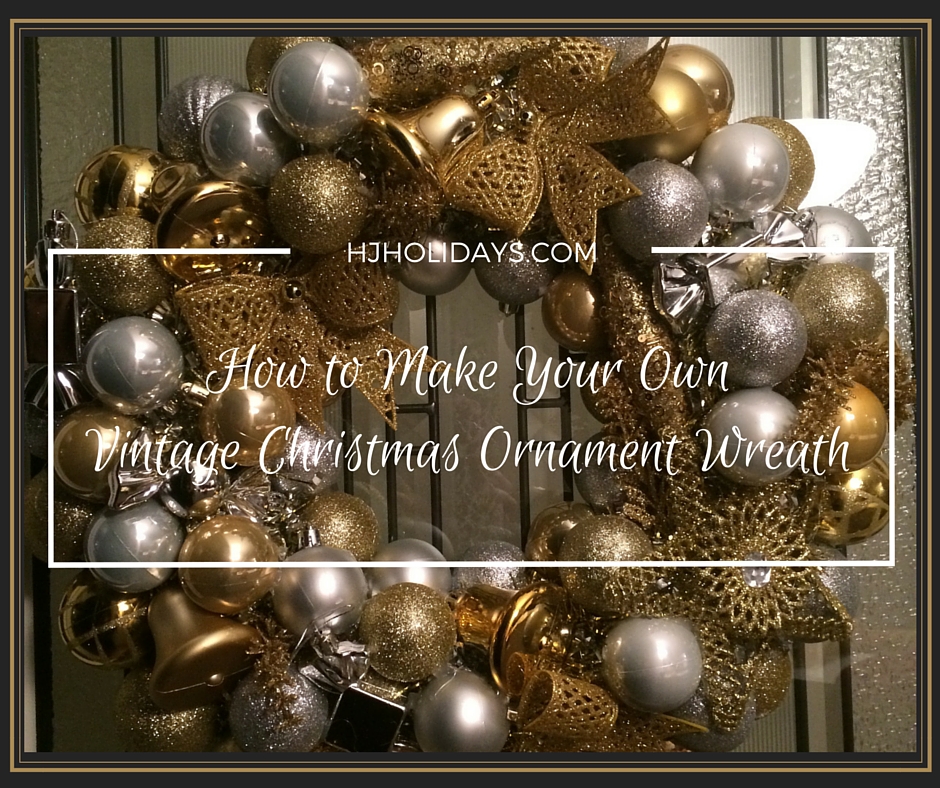 How to Make Your Own Vintage Christmas Ornament Wreath