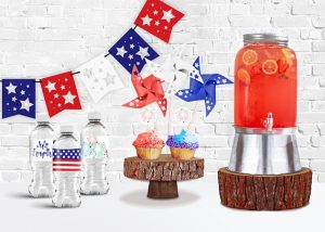 July 4th Red White Blue Patriotic Party Printables