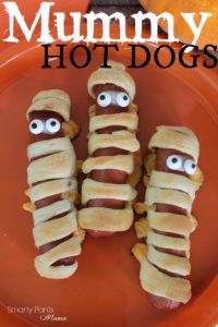 Mummy Hot Dogs for Halloween