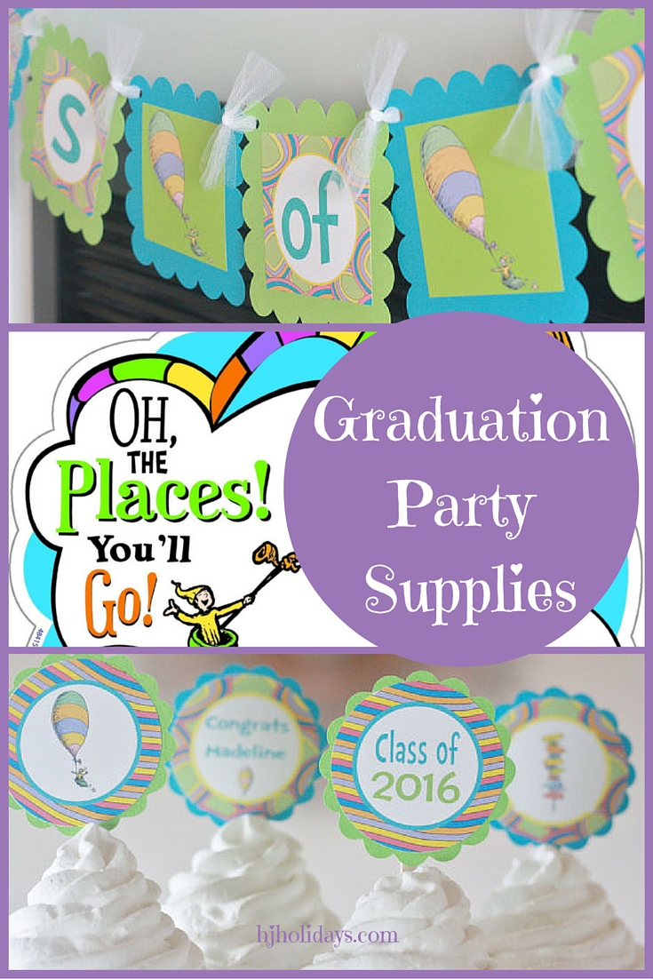 Oh the Places You'll Go Graduation Party Supplies