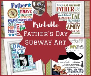 Printable Fathers Day Subway Art