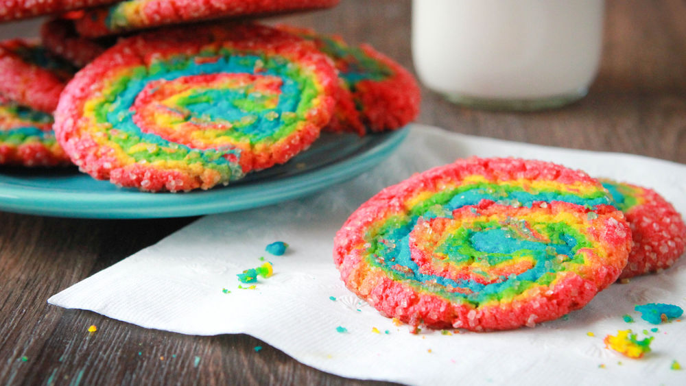 Rainbow Swirl Cookies