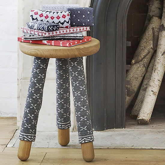 Sweater-Wrapped Stool
