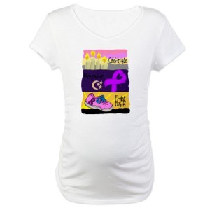 Celebrate, Remember and Fight Breast Cancer Maternity T-Shirt