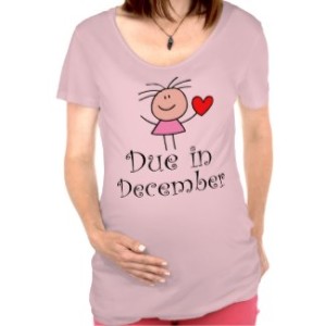 Cute due in December maternity shirt