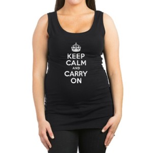 Keep Calm and Carry On Maternity Tank
